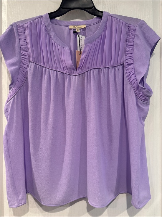 Les Serein Tops - Les Serein XXL Purple Pleated Blouse NWT Stitch Fix